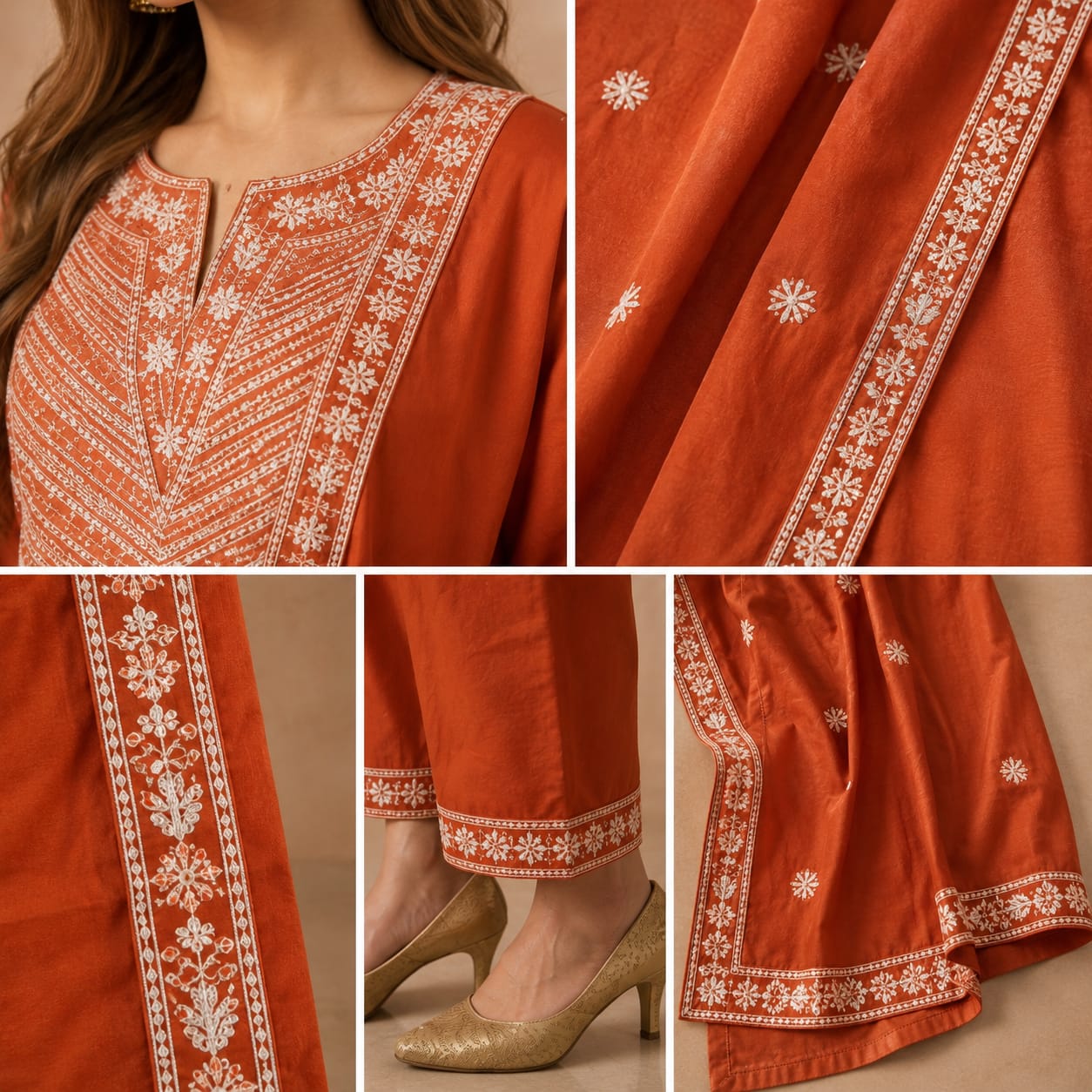 Amber Bloom | Printed Anarkali Set