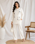 VEMES - Women's White Floral Printed Co-Ord Set