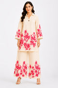 Premium Floral Cotton Cord Set for Women