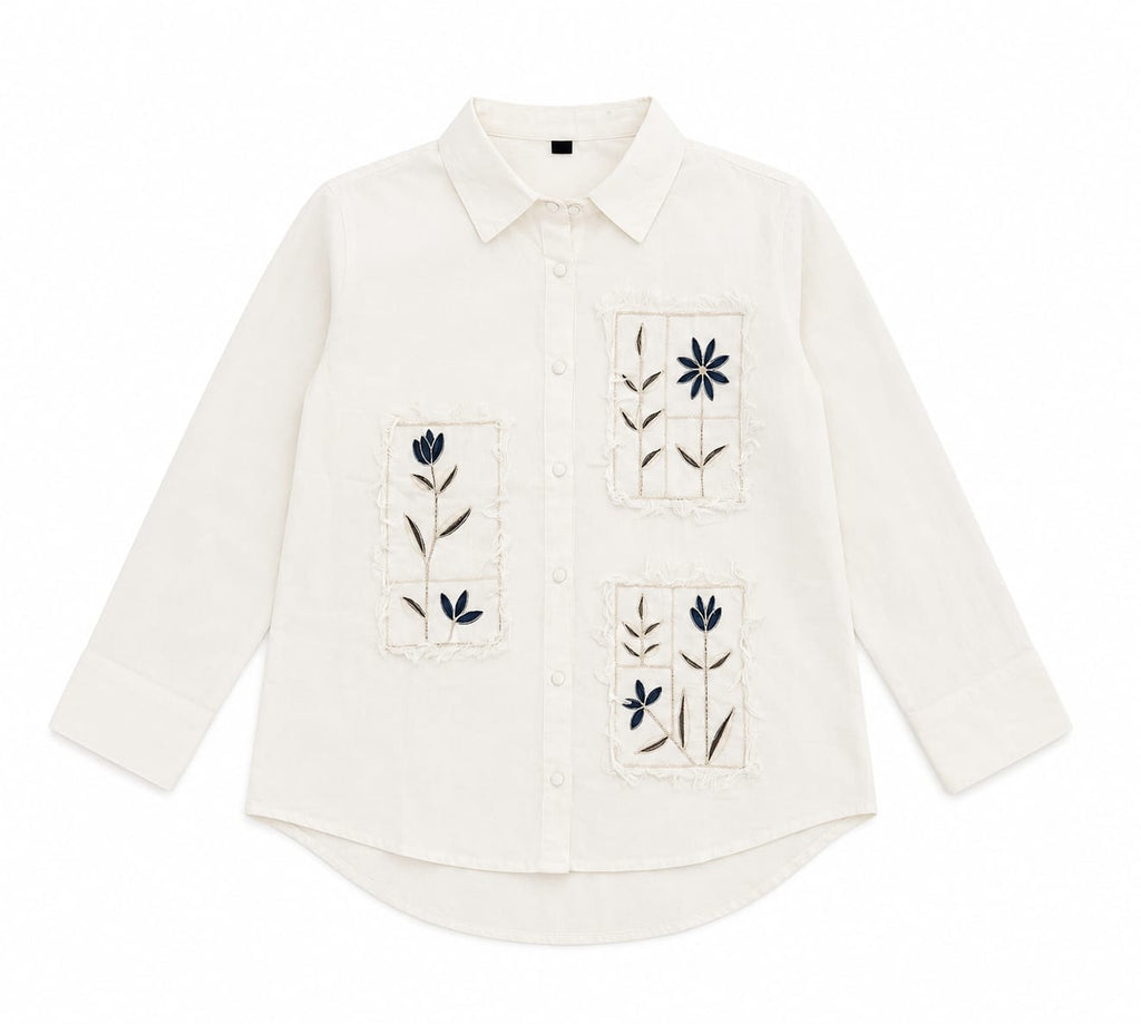 VEMES - Women's White Floral Printed Co-Ord Set
