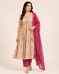 Premium Floral Cotton 3-Piece Kurti Set for Women