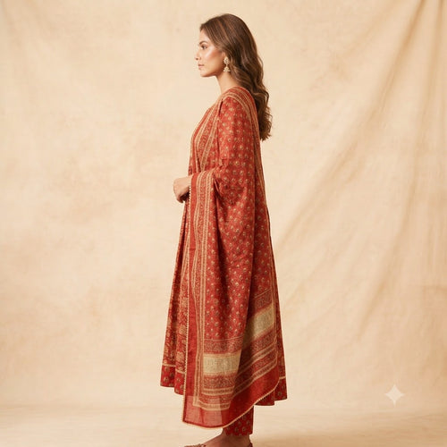 Crimson Royale | Anarkali Suit Set
