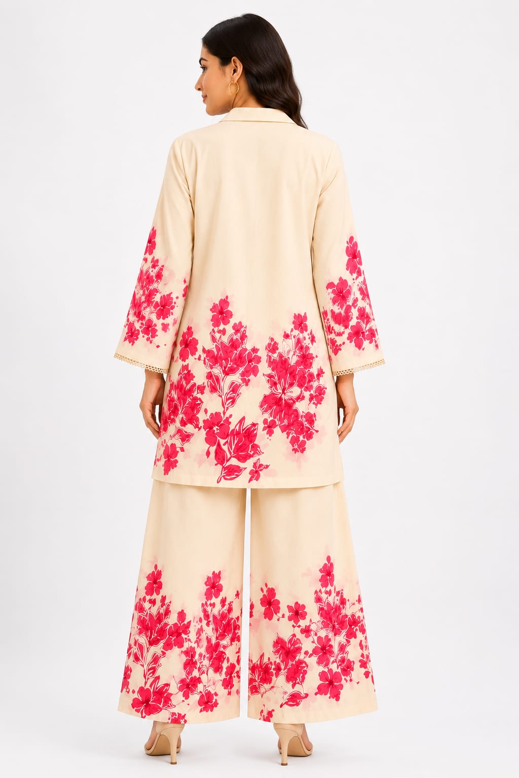 Premium Floral Cotton Cord Set for Women